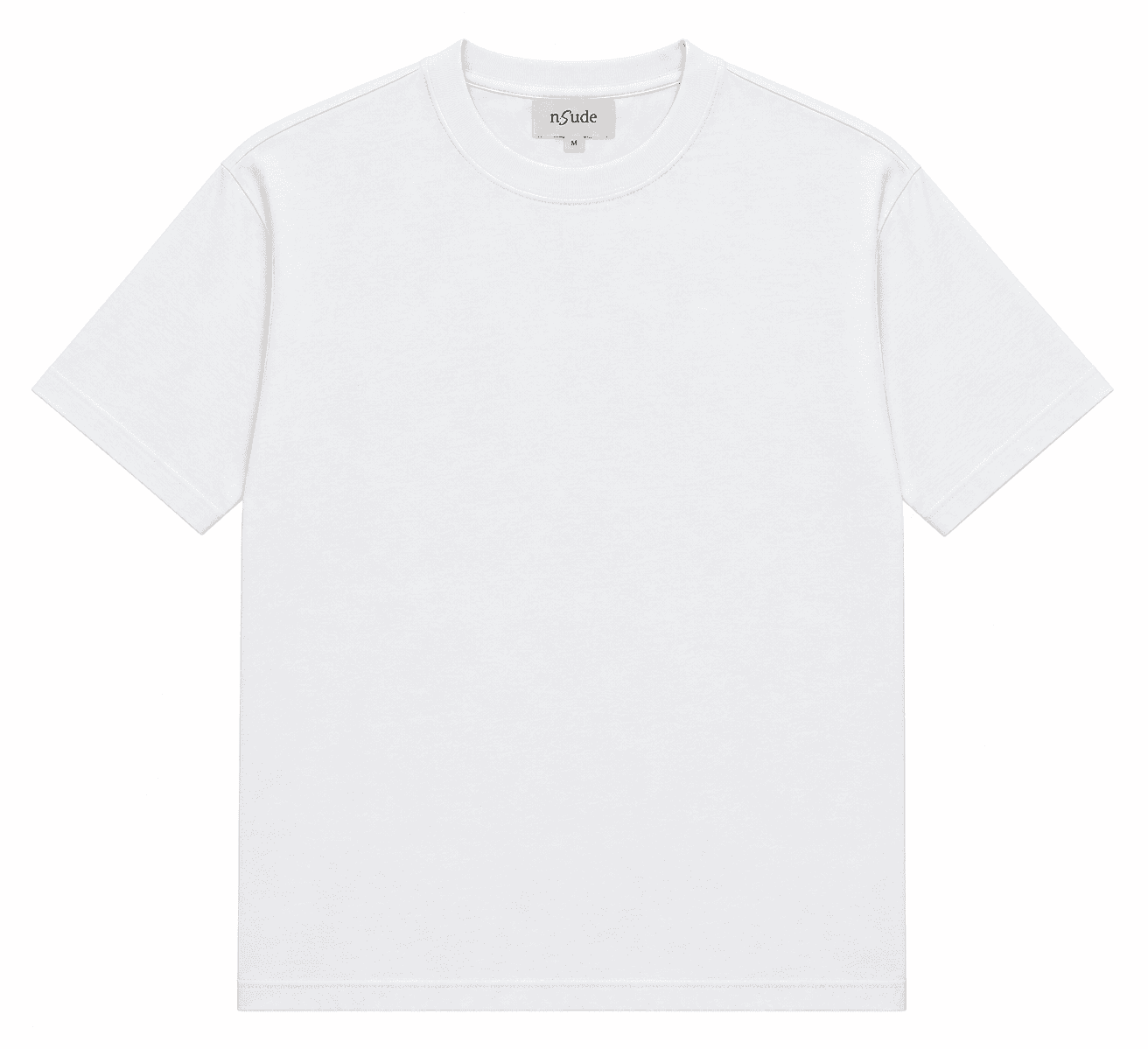 plain tee in white, ready for your design